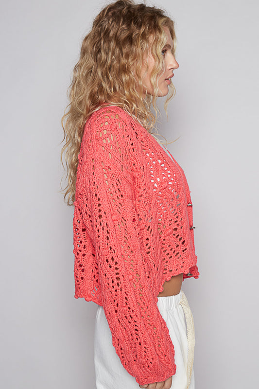 The Breezy Summer Night Cardigan - CANDY APPLE RED PREORDER 5/21