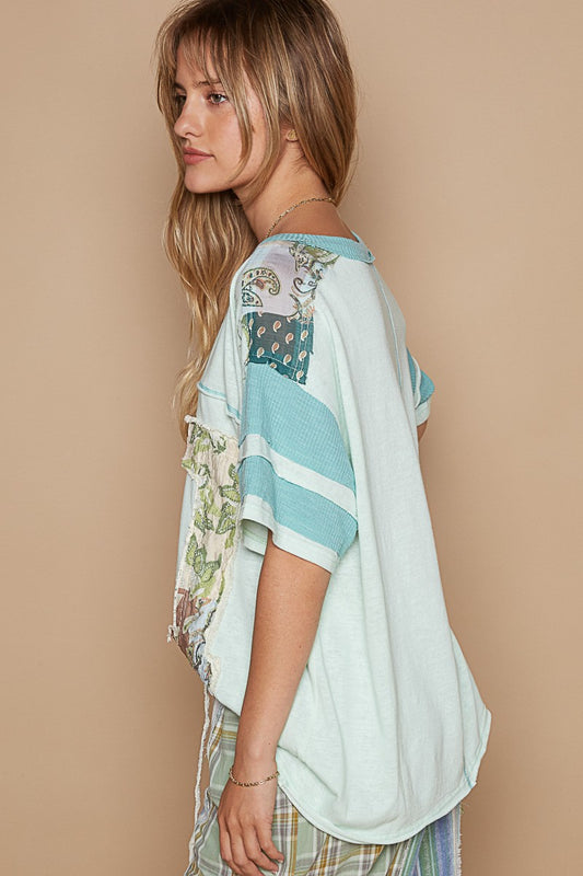 Short Sleeve 91 Varsity Top - TEAL