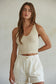 Jacquard Cross Back Halter Tank