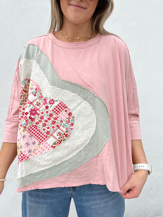 Heart Eyes For You Top - DUSTY ROSE