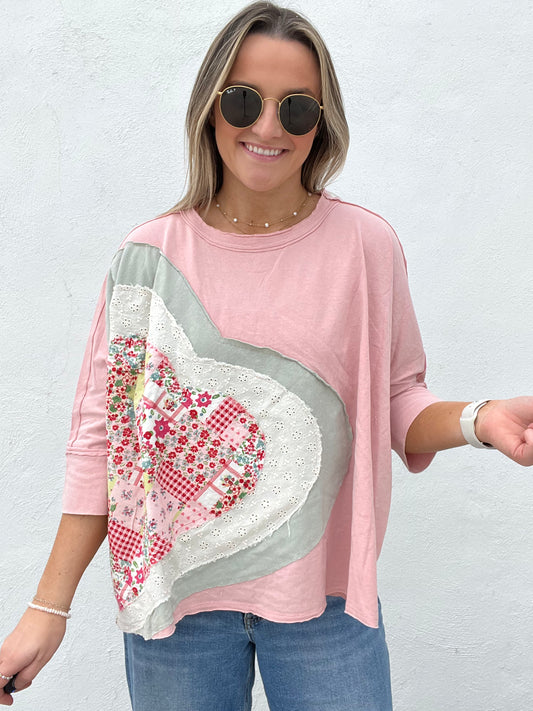 Heart Eyes For You Top - DUSTY ROSE