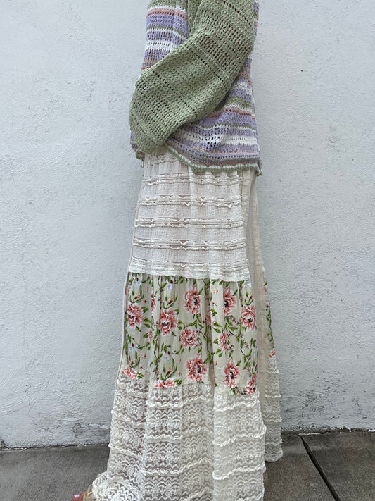 The Destiny Floral Pants - CREAM
