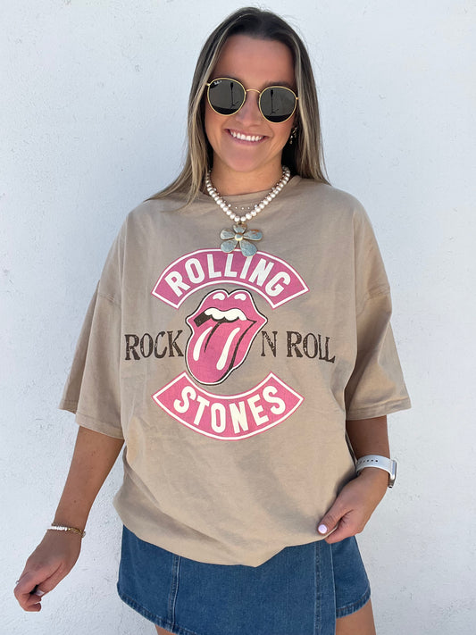 Rolling Stone Tee - PINK