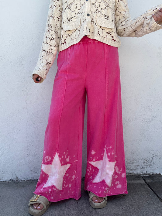Pink Cosmo Wide Leg Pants