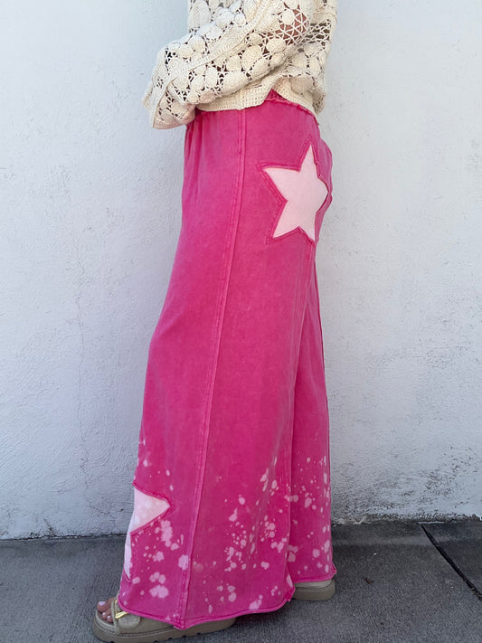 Pink Cosmo Wide Leg Pants