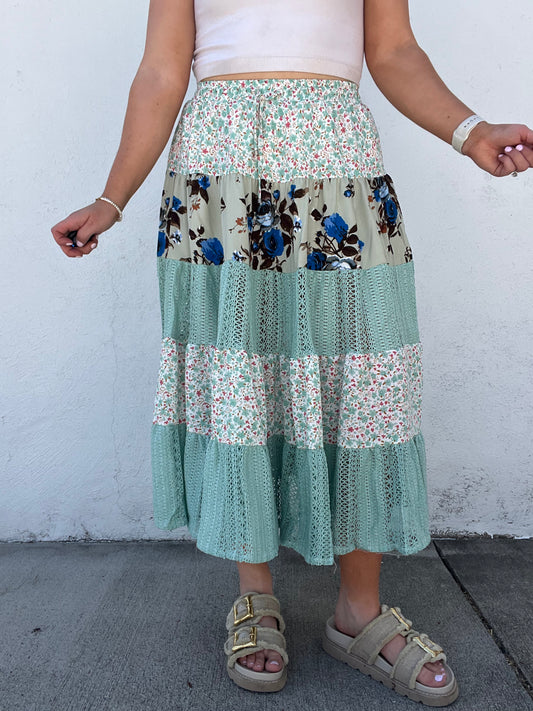 Airloom Petals Maxi Skirt
