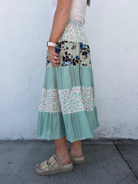 Airloom Petals Maxi Skirt