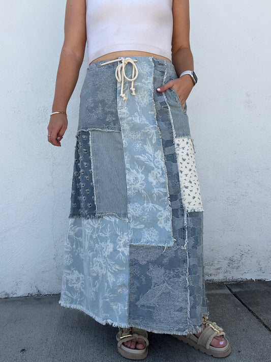 Daisy Denim Maxi Skirt