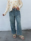 The Misty Painted Barrel Jeans