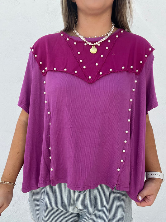 The Ocean Pearl Top - PURPLE