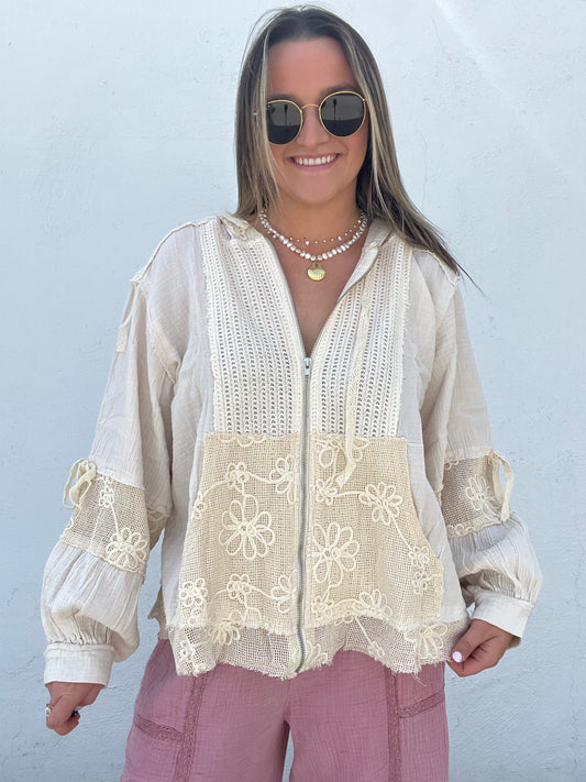 Boho Botanica Zip Up