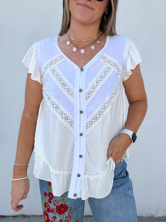 The Dawn Eyelet Top
