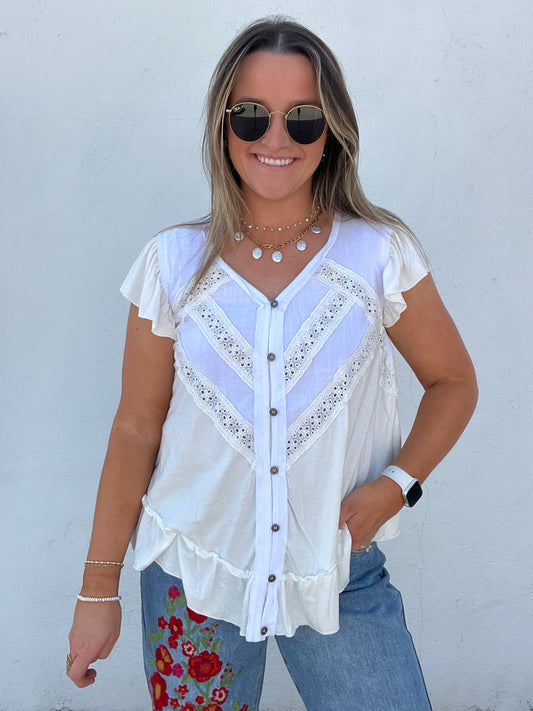 The Dawn Eyelet Top