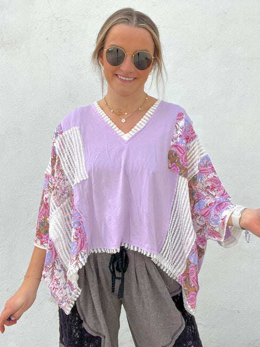 Crystle Top - PURPLE PAISLEY