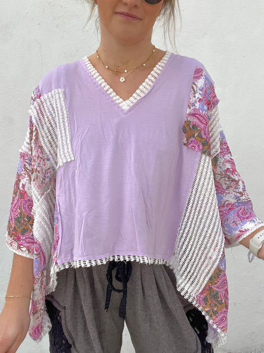 Crystle Top - PURPLE PAISLEY