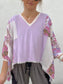 Crystle Top - PURPLE PAISLEY