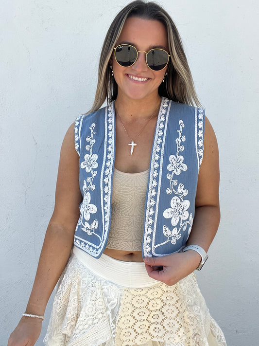 Sand In My Boots Denim Vest
