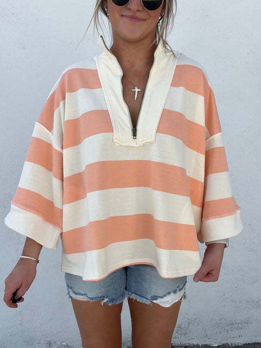 Breezy Striped Pullover Top
