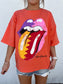 Coral Rolling Stone Tee