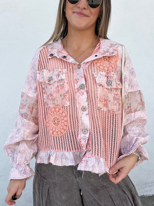 The Peachy Button Up