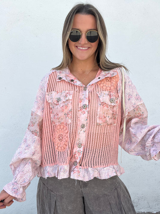 The Peachy Button Up