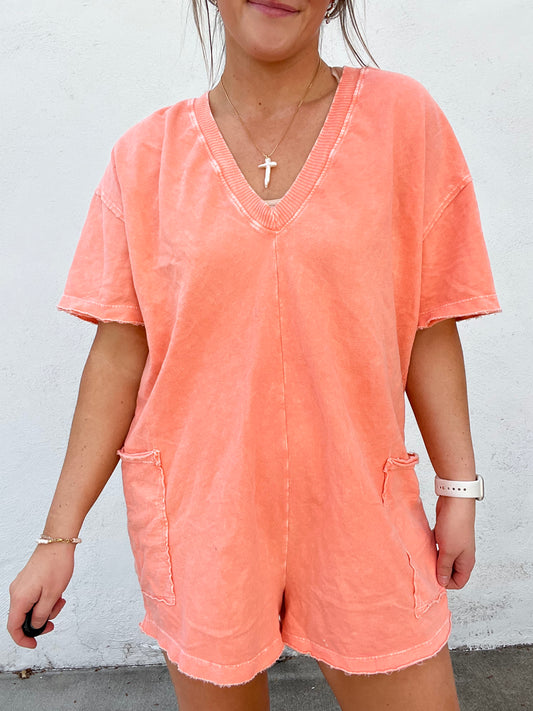 Emily Romper - Papaya
