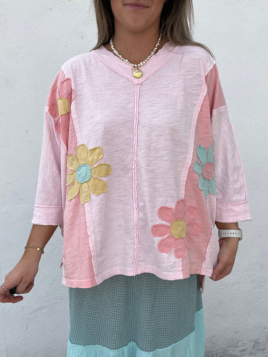 Flower Patches Mineral Washed Top