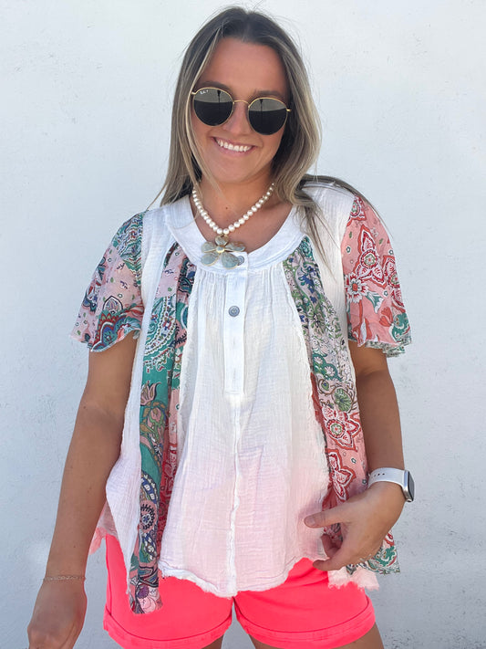 Blossom Breeze Top - WHITE