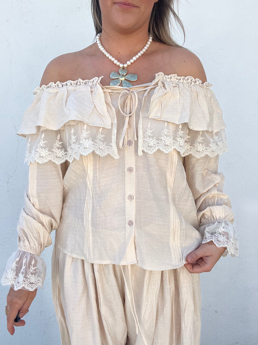 Angelic Off The Shoulder Top