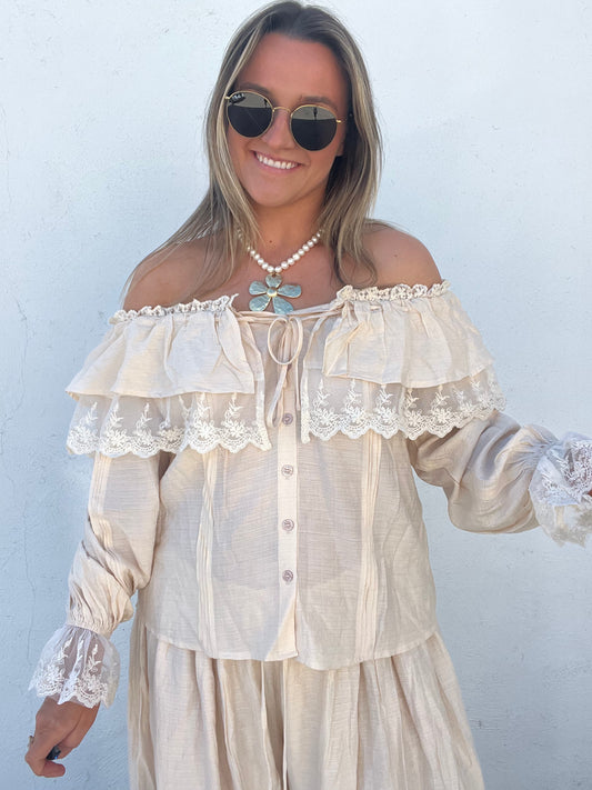 Angelic Off The Shoulder Top