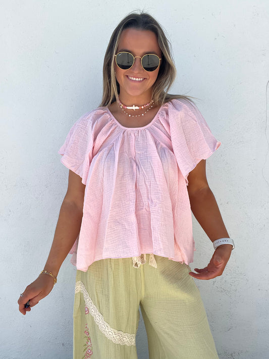 Celeste Drape Open Back Top