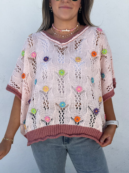 The Country Side Floral Top - PINK