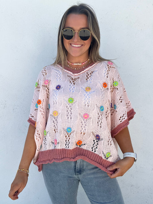 The Country Side Floral Top - PINK
