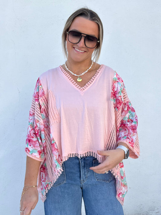 Crystle Top - PINK FLORAL