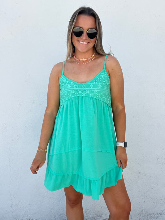 Timeless Dress - TROPICAL GREEN