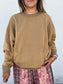 Reversible Twist-front Washed Terry Sweatshirt Top