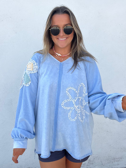 Above it All Flower Sweatshirt