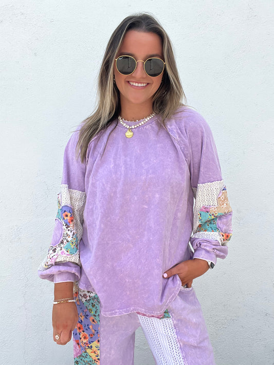 The Flower Garden Top - PURPLE