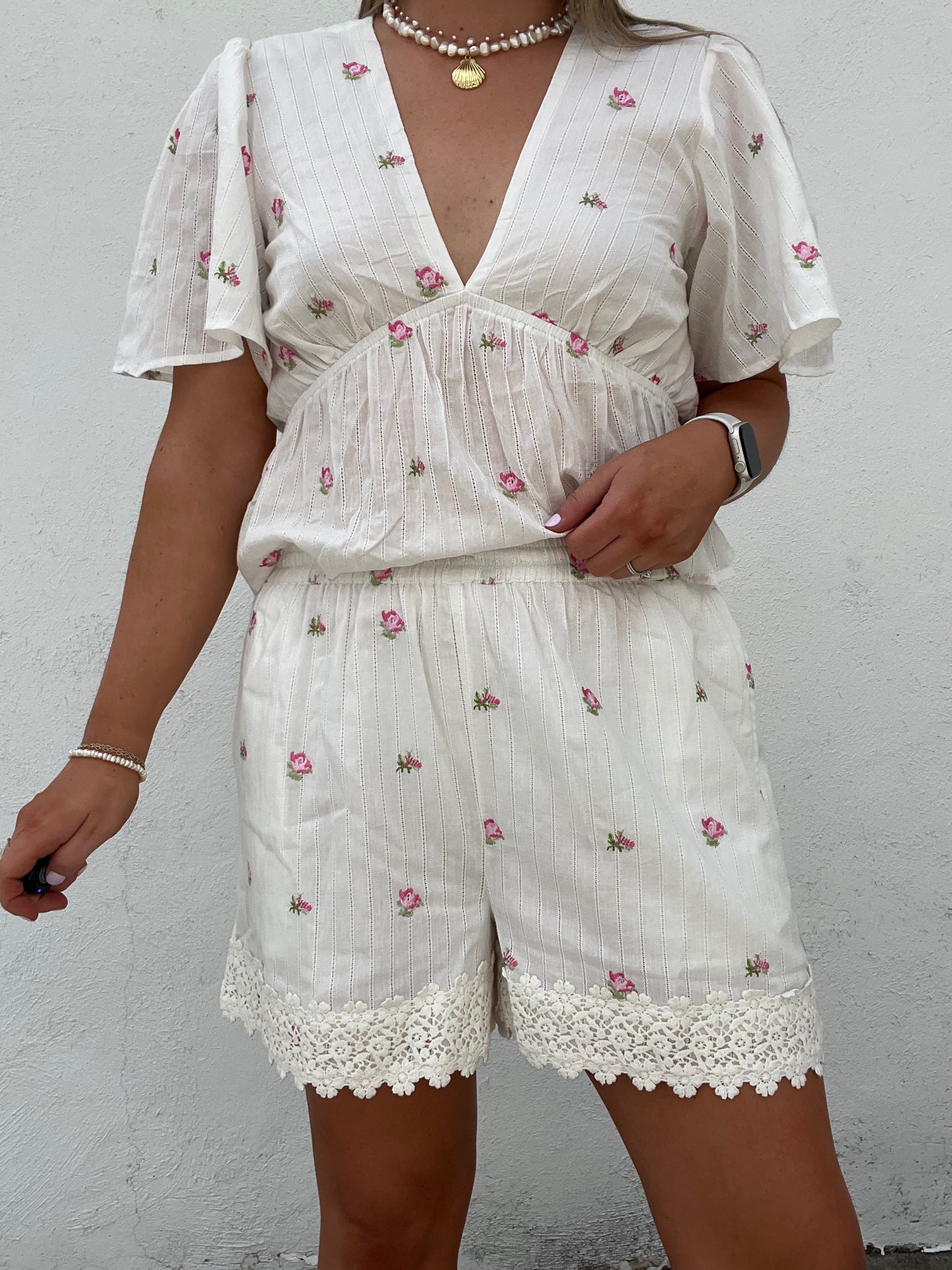 The Sweetheart Embroidered Shorts