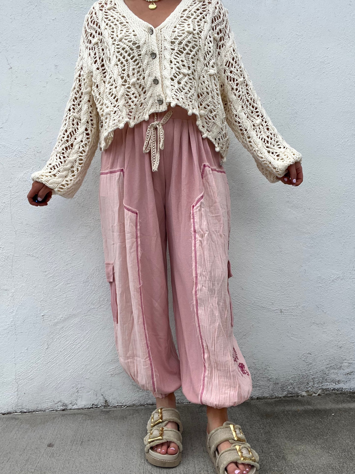 Nobella Embroidered Joggers