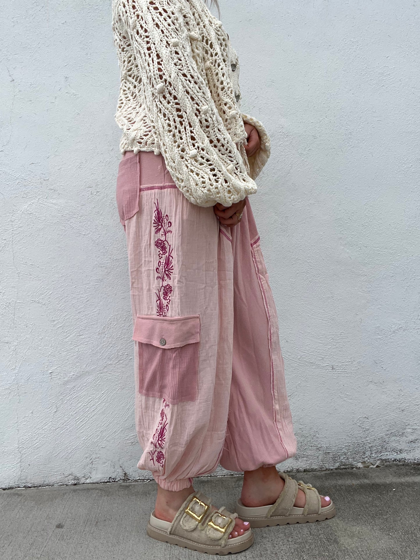 Nobella Embroidered Joggers